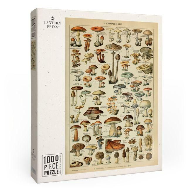 Produktbild: Mushrooms - C - Vintage Bookplate - Adolphe Millot Artwork - 1000 Piece Puzzle