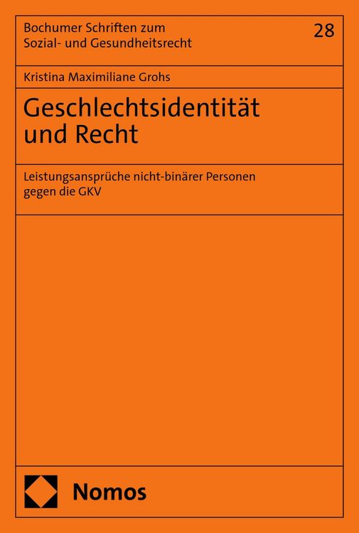 Produktbild: Geschlechtsidentit&auml;t und Recht