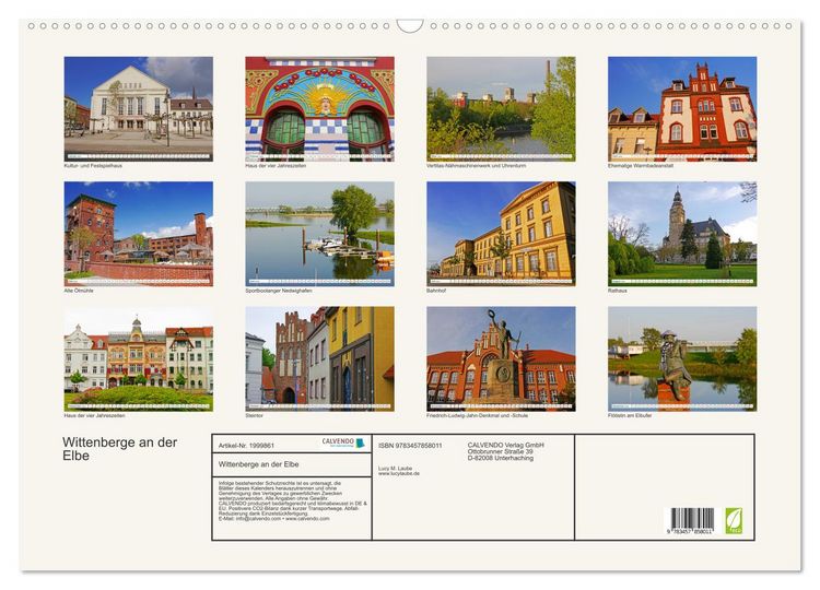 Produktbild: Wittenberge an der Elbe (Wandkalender 2026 DIN A2 quer), CALVENDO Monatskalender