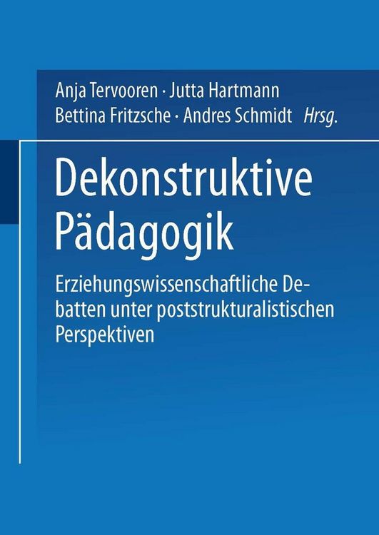 Produktbild: Dekonstruktive P&auml;dagogik