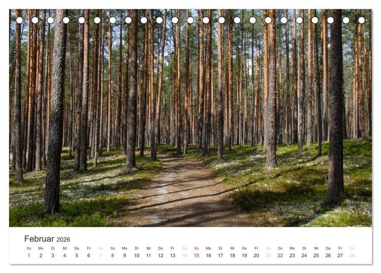 Produktbild: Naturparadies Finnland (Tischkalender 2026 DIN A5 quer), CALVENDO Monatskalender