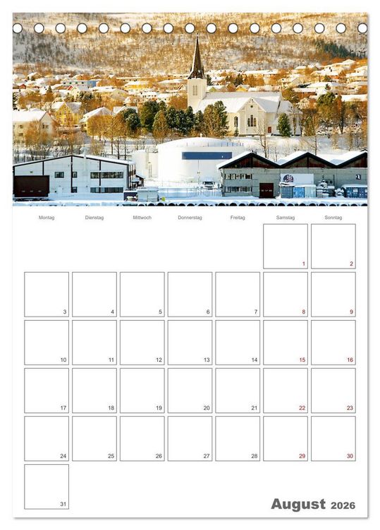 Produktbild: Die K&uuml;ste Norwegens - Terminplaner (Tischkalender 2026 DIN A5 hoch), CALVENDO Monatskalender
