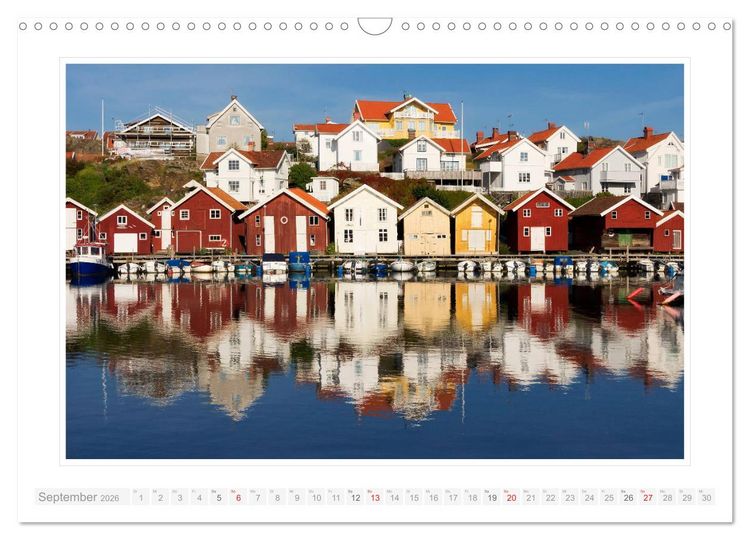 Produktbild: Bohusl&auml;n. Lysekil - Fiskeb&auml;ckskil - Grundsund (Wandkalender 2026 DIN A3 quer), CALVENDO Monatskalender