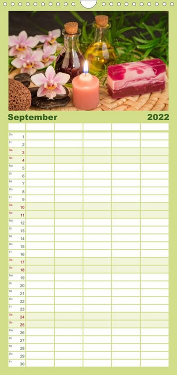 Produktbild: Urlaub f&uuml;r die Sinne - Familienplaner hoch (Wandkalender 2022 , 21 cm x 45 cm, hoch)