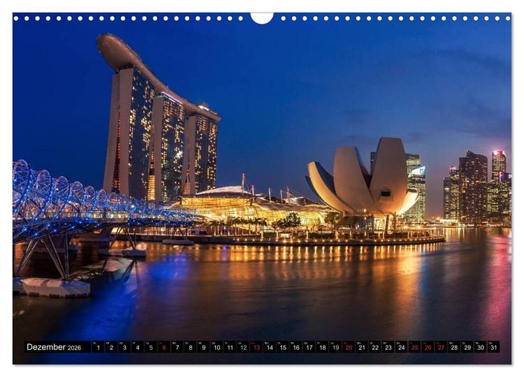 Produktbild: St&auml;dte S&uuml;dostasiens - Singapur & Kuala Lumpur (Wandkalender 2026 DIN A3 quer), CALVENDO Monatskalender