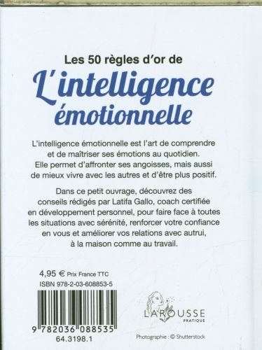 Produktbild: Les 50 r&egrave;gles d'or de l'intelligence &eacute;motionnelle