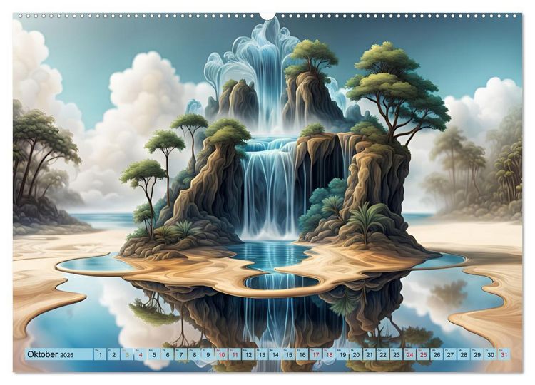 Produktbild: Magie der Natur - Wasserf&auml;lle (hochwertiger Premium Wandkalender 2026 DIN A2 quer), Kunstdruck in Hochglanz