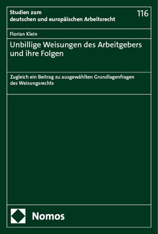 Produktbild: Unbillige Weisungen des Arbeitgebers und ihre Folgen
