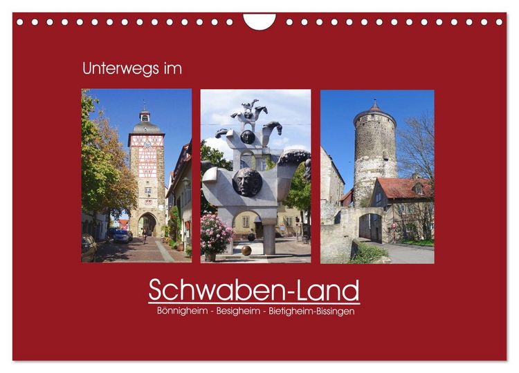 Produktbild: Unterwegs im Schwaben-Land (Wandkalender 2026 DIN A4 quer), CALVENDO Monatskalender