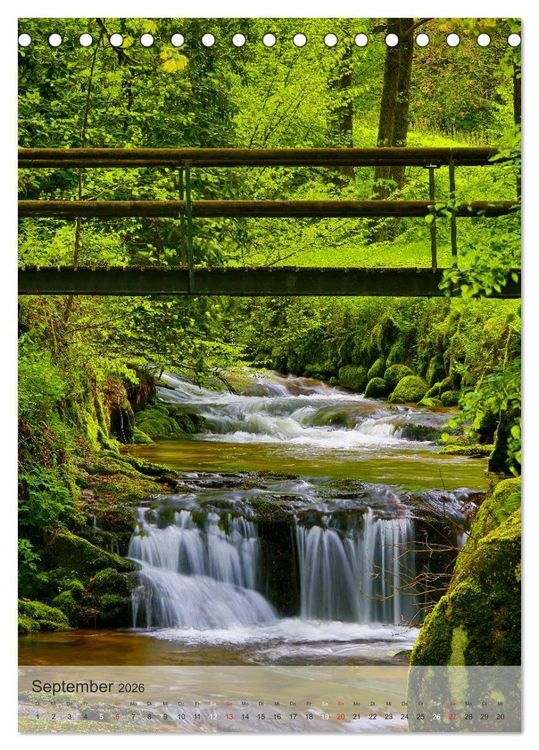 Produktbild: Alles im Fluss - Schwarzwaldwasser (Tischkalender 2026 DIN A5 hoch), CALVENDO Monatskalender