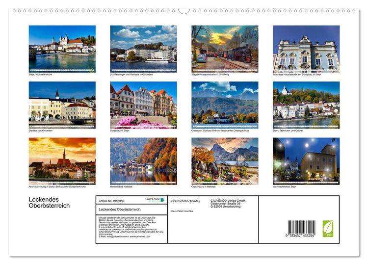 Produktbild: Lockendes Ober&ouml;sterreich (hochwertiger Premium Wandkalender 2026 DIN A2 quer), Kunstdruck in Hochglanz