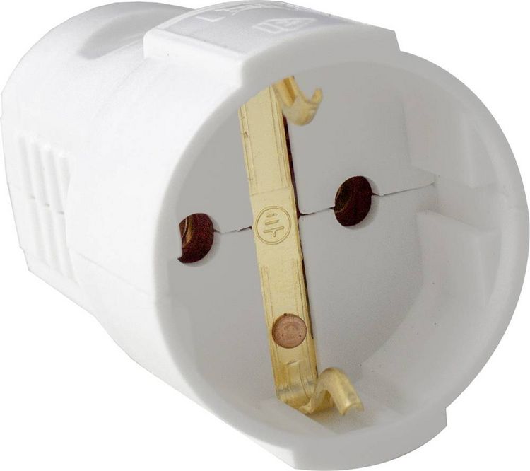 Produktbild: AS Schwabe 45011 Schutzkontaktkupplung Kunststoff 230V Wei&szlig; IP20