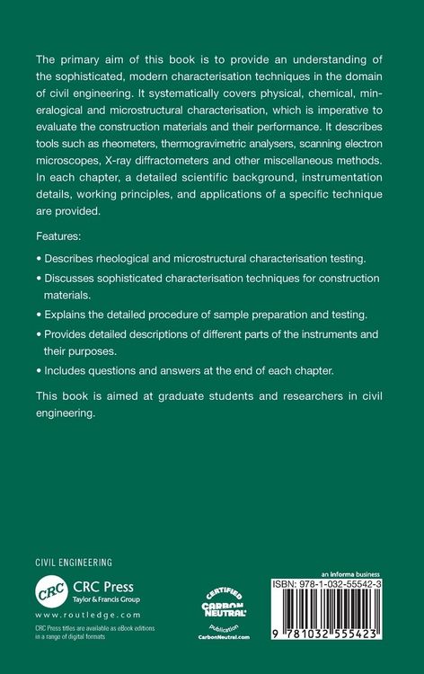 Produktbild: Characterisation Techniques for Civil Engineers