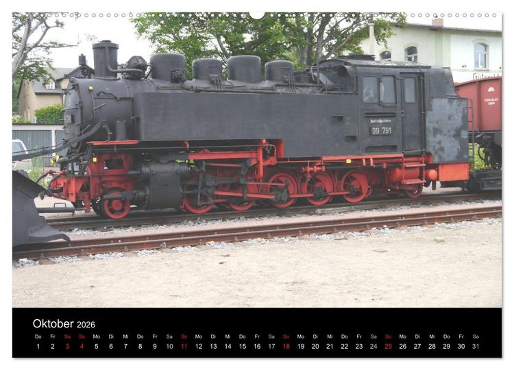 Produktbild: S&auml;chsische Dampfeisenbahnen 2026 (Wandkalender 2026 DIN A2 quer), CALVENDO Monatskalender