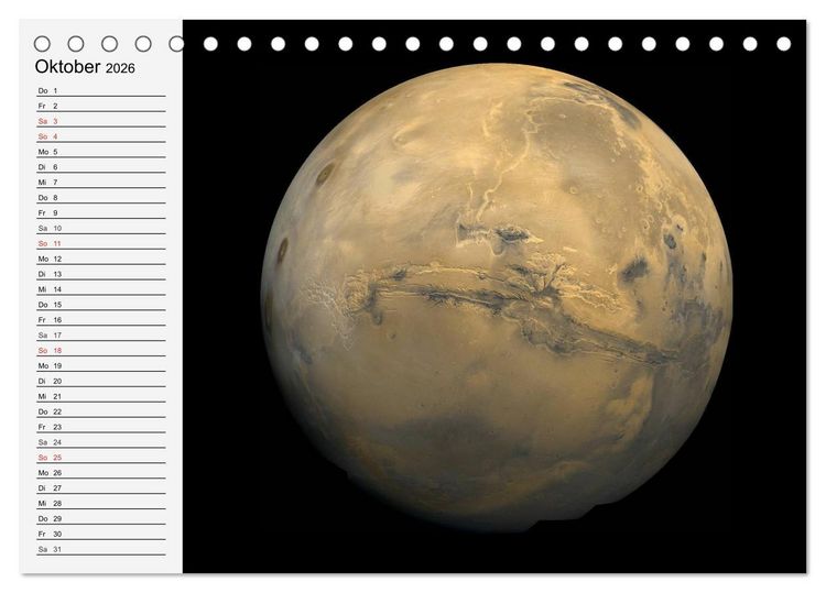 Produktbild: Sonne, Monde und Planeten (Tischkalender 2026 DIN A5 quer), CALVENDO Monatskalender
