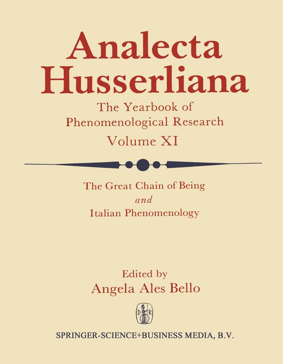 Produktbild: The Great Chain of Being and Italian Phenomenology