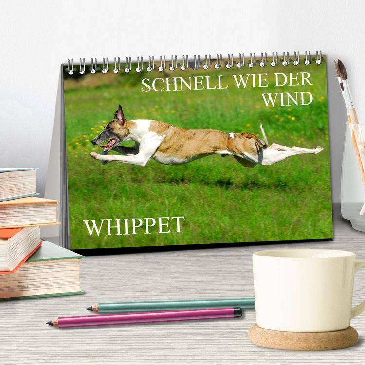 Produktbild: Schnell wie der Wind - Whippet (Tischkalender 2026 DIN A5 quer), CALVENDO Monatskalender