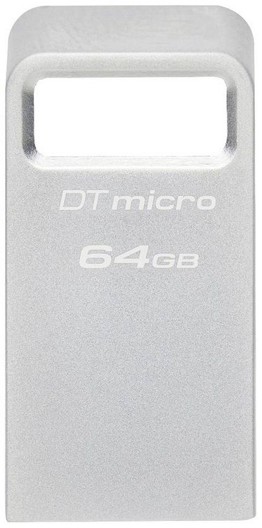 Produktbild: Kingston DataTraveler&reg; Micro USB-Stick Retail 64GB Silber DTMC3G2/64GB USB-A (USB 3.2 Gen 1)