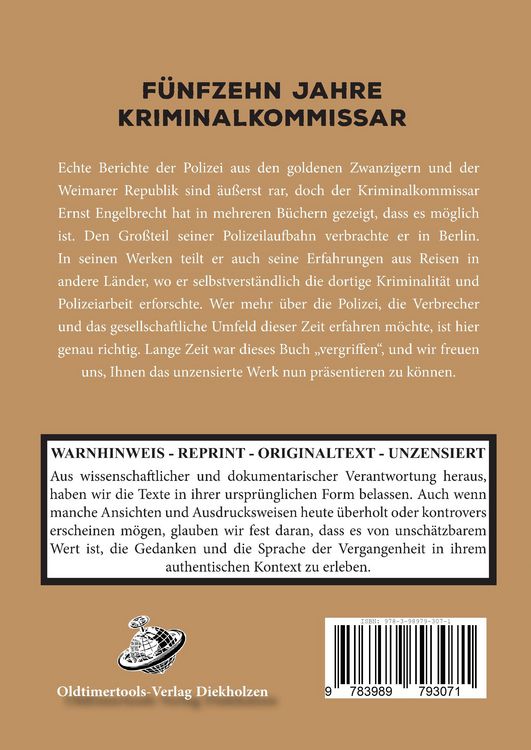 Produktbild: F&uuml;nfzehn Jahre Kriminalkommissar