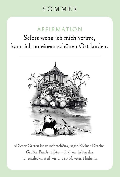 Produktbild: Gro&szlig;er Panda und Kleiner Drache Affirmationskarten