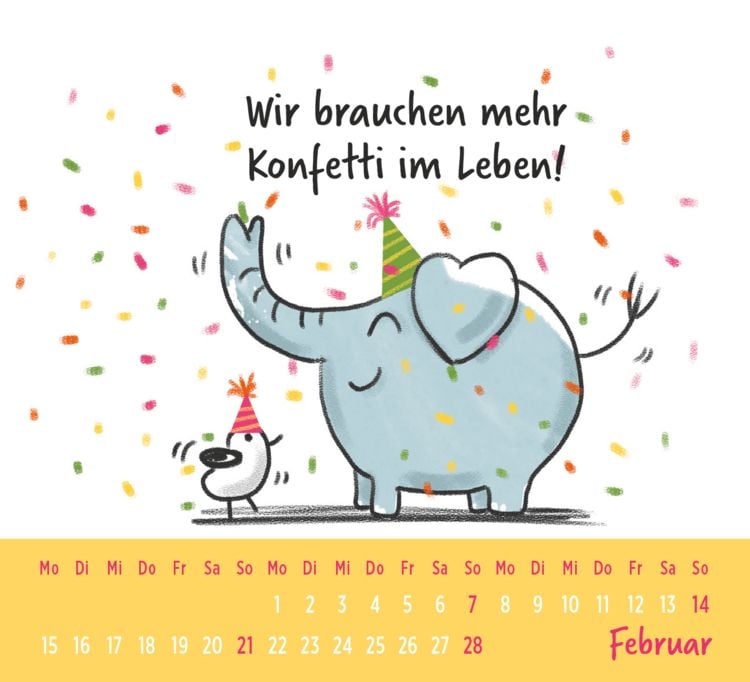 Produktbild: Mini-Kalender 2027: Liebe Botschaften F&Uuml;R DICH. Mit Franz and Friends durchs Jahr