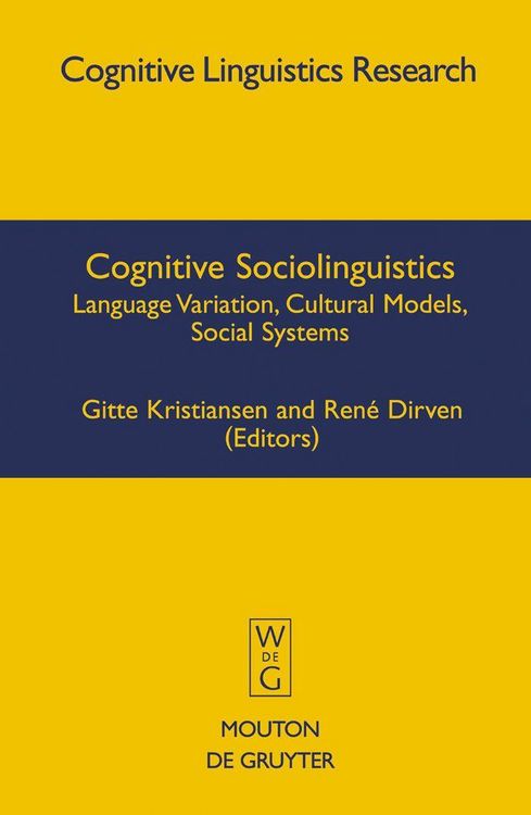 Produktbild: Cognitive Sociolinguistics