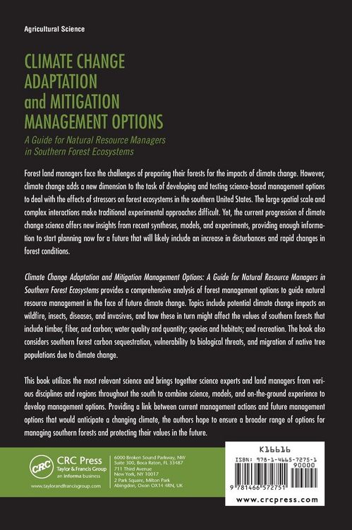 Produktbild: Climate Change Adaptation and Mitigation Management Options