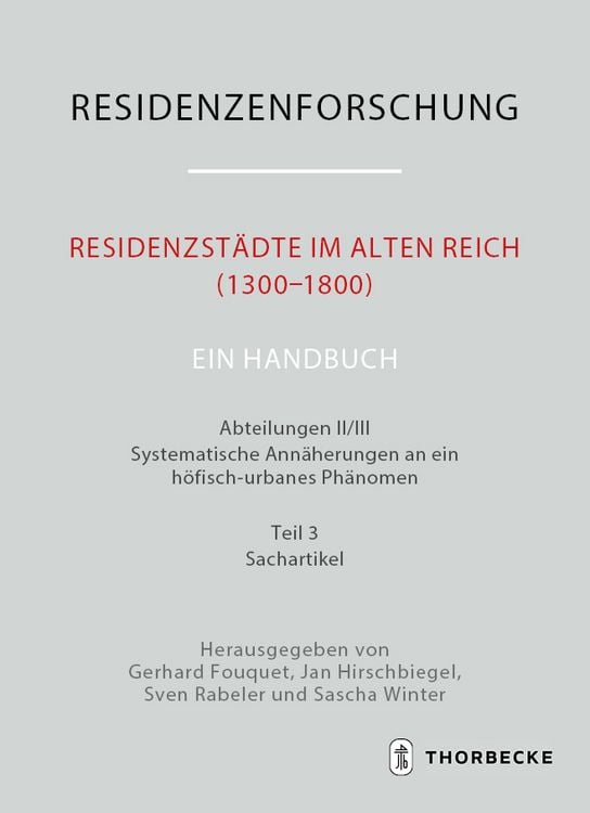 Produktbild: Residenzst&auml;dte im Alten Reich (1300-1800). Ein Handbuch