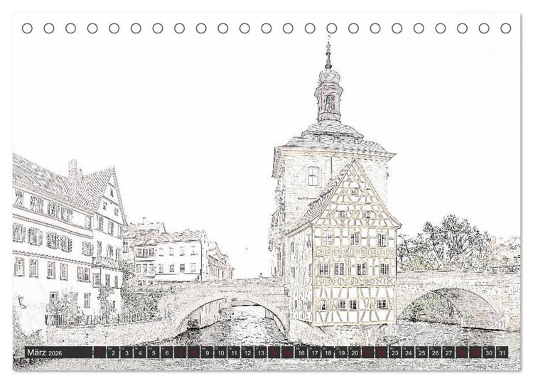Produktbild: MAL-TOUR Deutschland (Tischkalender 2026 DIN A5 quer), CALVENDO Monatskalender