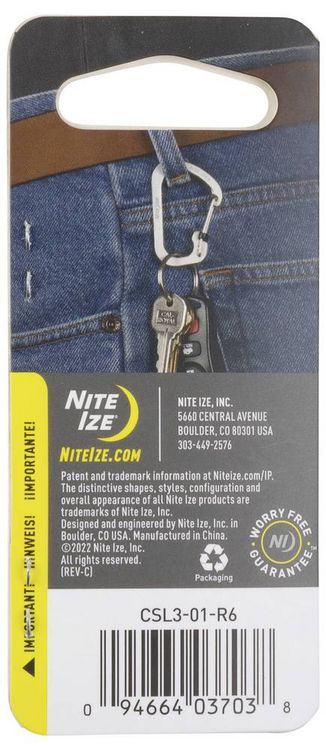 Produktbild: NITE Ize NI-CSL3-01-R6 Karabiner 68.5mm x 30mm 1St.