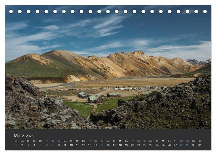 Produktbild: Island (Tischkalender 2026 DIN A5 quer), CALVENDO Monatskalender