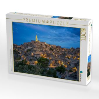 Produktbild: CALVENDO Puzzle Das aus dem Film mit dem ber&uuml;hmten Spion bekannte Matera bei Nacht | 1000 Teile Lege-Gr&ouml;&szlig;e 64x48cm Foto-Puzzle f&uuml;r gl&uuml;ckliche Stunden