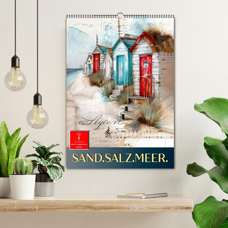 Produktbild: Sand.Salz.Meer. (Wandkalender 2026 DIN A2 hoch), CALVENDO Monatskalender