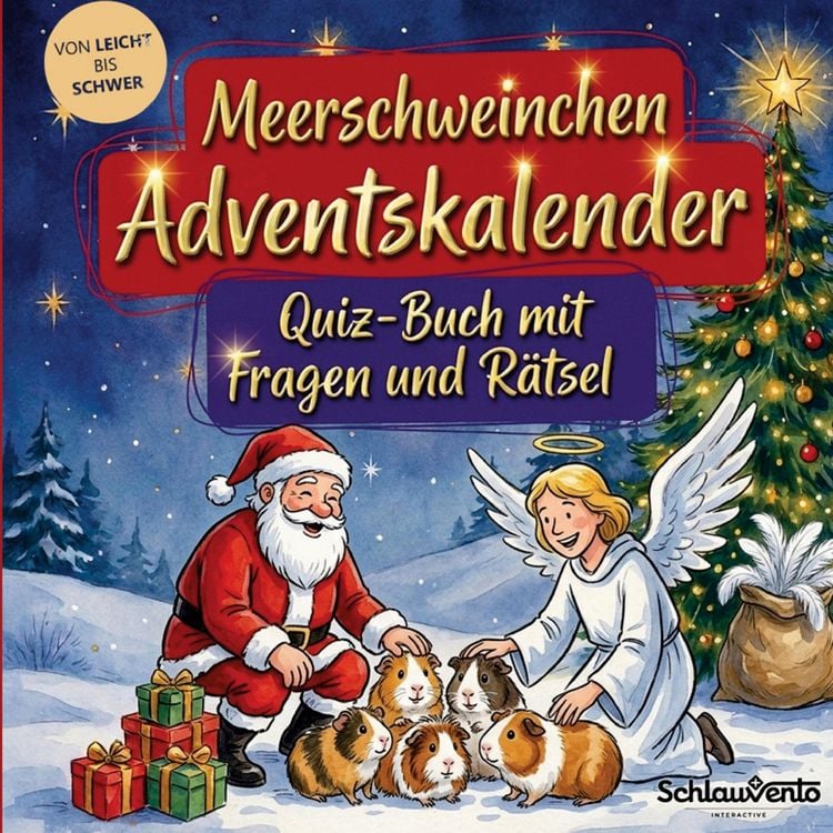 Produktbild: Meerschweinchen-Adventskalender: Quiz-Buch mit Fragen und R&auml;tsel
