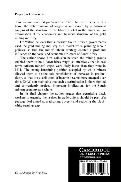 Produktbild: Labour in the South African Gold Mines 1911 1969
