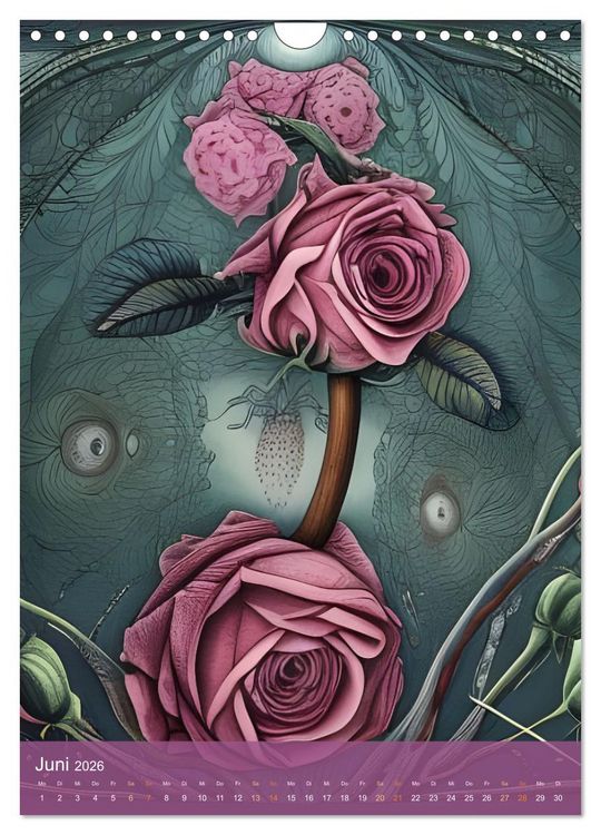 Produktbild: Rosige Aussichten - Diese Blumen beobachten dich auf Schritt und Tritt (Wandkalender 2026 DIN A4 hoch), CALVENDO Monatskalender