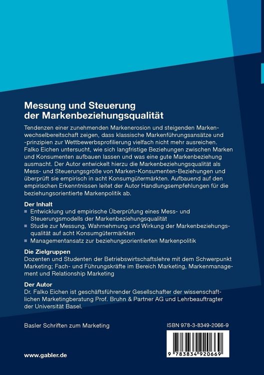 Produktbild: Messung und Steuerung der Markenbeziehungsqualit&auml;t