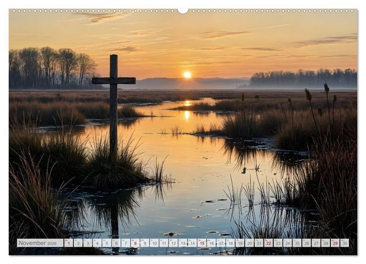 Produktbild: Fl&uuml;stern der Verg&auml;nglichkeit - Gothic Dark Nature Landschaften (hochwertiger Premium Wandkalender 2026 DIN A2 quer), Kunstdruck in Hochglanz