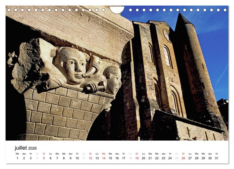 Produktbild: Abbatiale de Conques (Calendrier mural 2026 DIN A4 vertical), CALVENDO calendrier mensuel