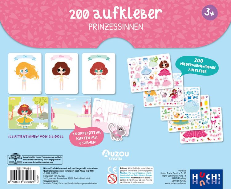Produktbild: 200 Aufkleber - Prinzessinnen