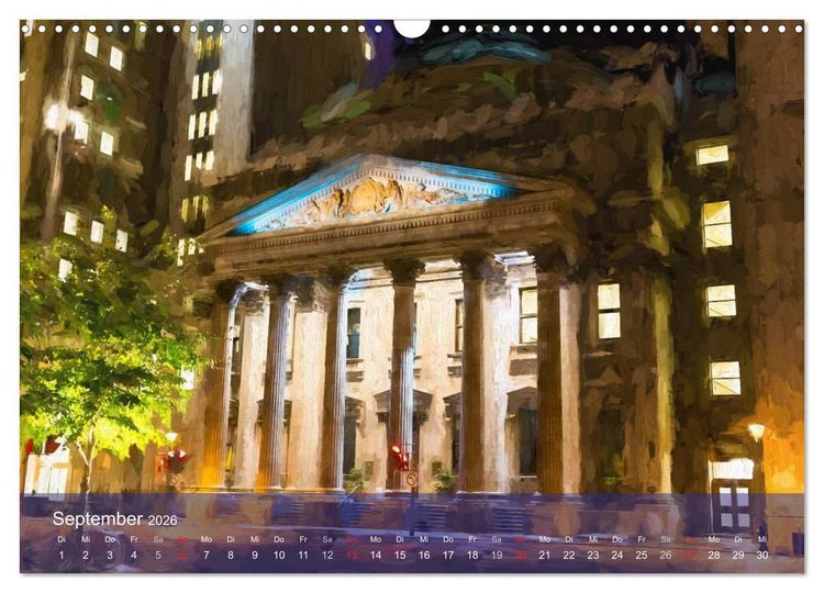 Produktbild: Montreal bei Nacht (Wandkalender 2026 DIN A3 quer), CALVENDO Monatskalender