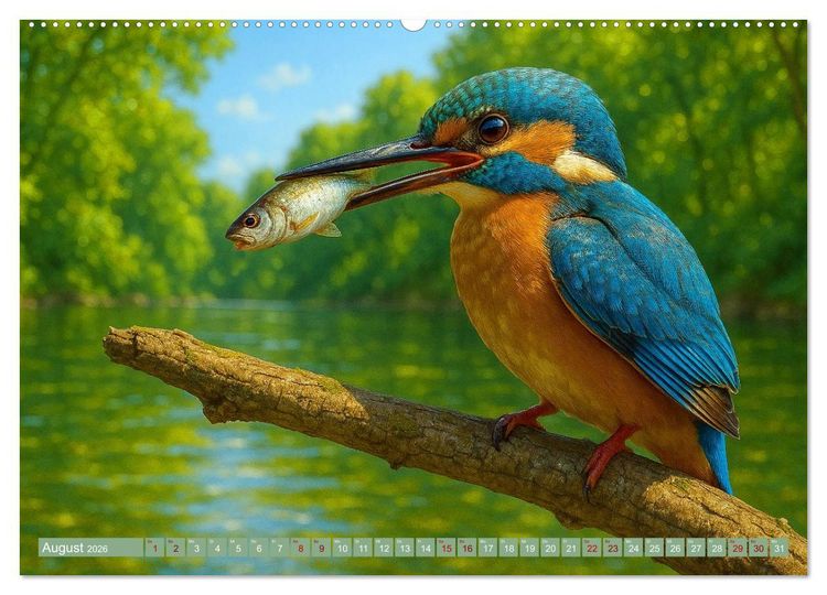 Produktbild: Eisvogeltr&auml;ume am Wasser (hochwertiger Premium Wandkalender 2026 DIN A2 quer), Kunstdruck in Hochglanz