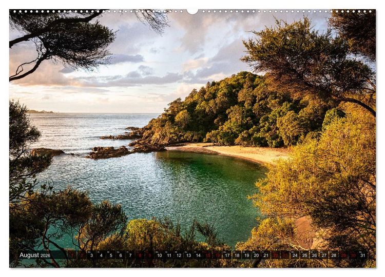 Produktbild: Der Norden Neuseelands: Vulkane, Wasserf&auml;lle und imposante Str&auml;nde (Wandkalender 2026 DIN A2 quer), CALVENDO Monatskalender