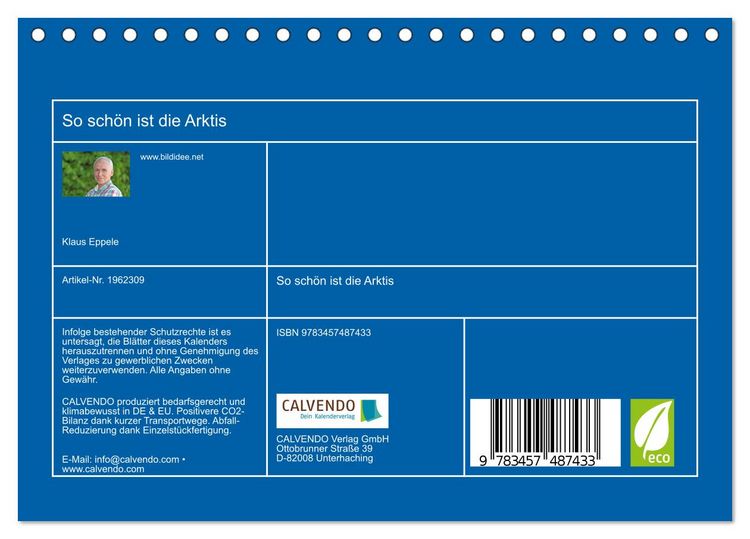 Produktbild: So sch&ouml;n ist die Arktis (Tischkalender 2026 DIN A5 quer), CALVENDO Monatskalender