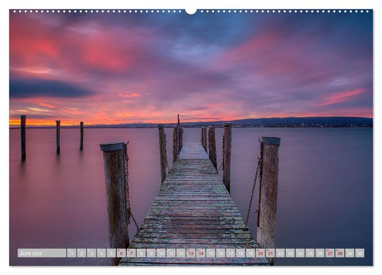 Produktbild: Bodensee-Stimmungen (hochwertiger Premium Wandkalender 2026 DIN A2 quer), Kunstdruck in Hochglanz