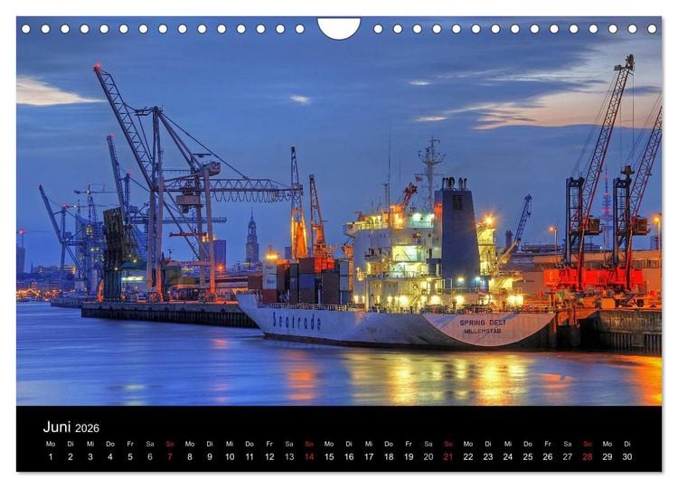 Produktbild: Hamburger Hafen (Wandkalender 2026 DIN A4 quer), CALVENDO Monatskalender