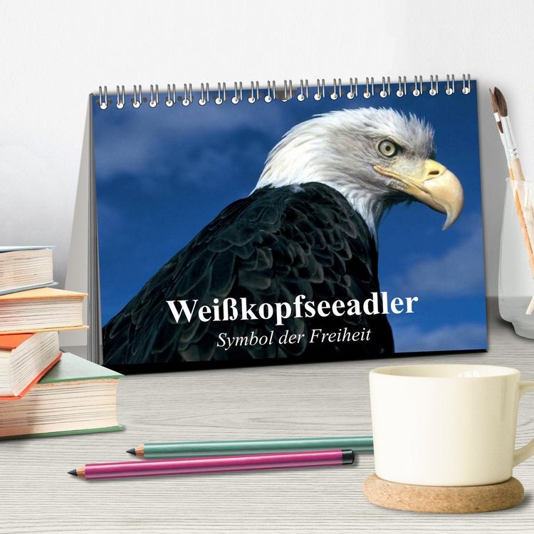 Produktbild: Wei&szlig;kopfseeadler. Symbol der Freiheit (Tischkalender 2026 DIN A5 quer), CALVENDO Monatskalender