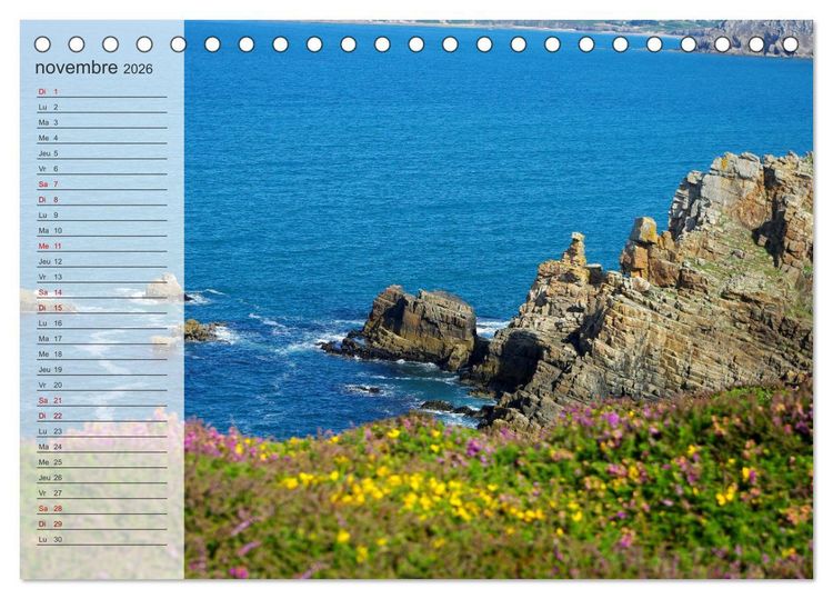 Produktbild: Bretagne La presqu'&icirc;le de Crozon (Calendrier de bureau 2026 DIN A5 vertical), CALVENDO calendrier mensuel