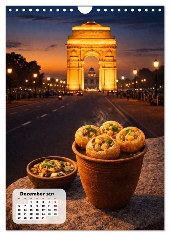 Produktbild: Indien - Eine Schlemmerreise durchs Land der Gew&uuml;rze (Wandkalender 2027 DIN A4 hoch), CALVENDO Monatskalender