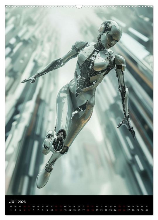 Produktbild: Roboter - Diven (Wandkalender 2026 DIN A2 hoch), CALVENDO Monatskalender